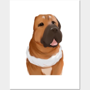 Cute Mastiff Drawing Posters and Art